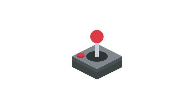 Joystick vector flat icon. Isolated game controller, gamepad, pad emoji illustration .