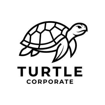 Minimalist Sea Turtle Corporate Logo Design Template