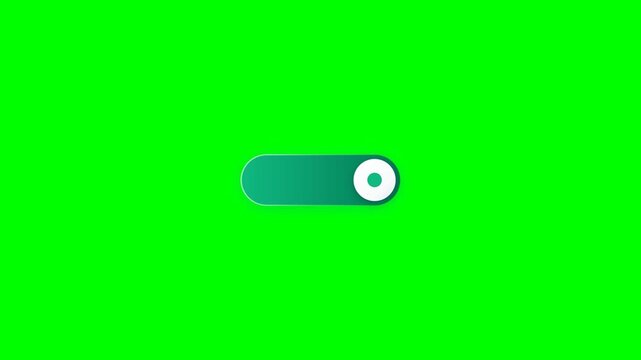 Interactive Toggle Switch Button Animation on Green Screen