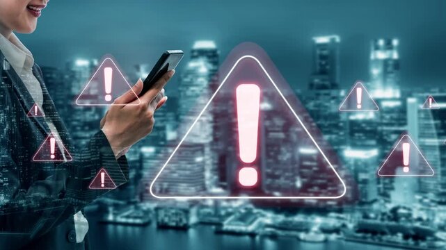 Cybersecurity alert warning showing red cyber for data breach, network threat, and cyber security system vulnerability with emphasis on security risk, caution, digital protection Marrow