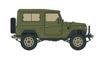 Obraz premium Vintage Utility Truck Vector Design Template