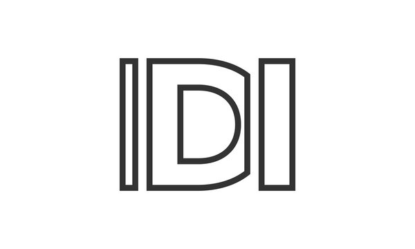 IDI logo design template with strong and modern bold text. Initial based vector logotype featuring simple and minimal typography. Trendy company identity.