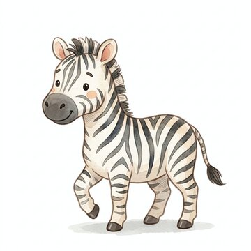zebra isolated on white