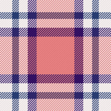 Bandana pattern background vector, collection seamless textile plaid. Aesthetic check tartan fabric texture in white and red colors.