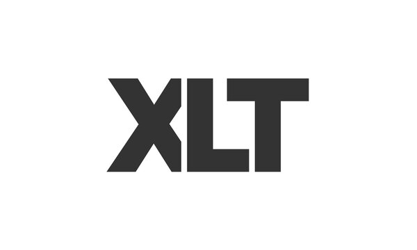 XLT logo design template with strong and modern bold text. Initial based vector logotype featuring simple and minimal typography. Trendy company identity.