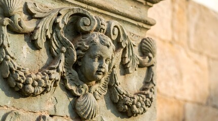 Fototapeta premium Soapstone Sculpted Church Portal Detail in Brazilian Colonial Town