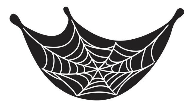 Spider web on hammock with for halloween or spooky decoration