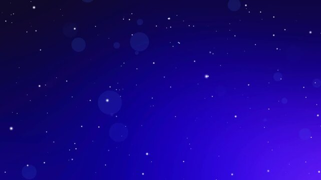 Soft glowing blue particles drifting slowly on a dark background. ooping blue particles background Abstract blue background, shining golden floor particle stars dust. slow motion blue particles 
