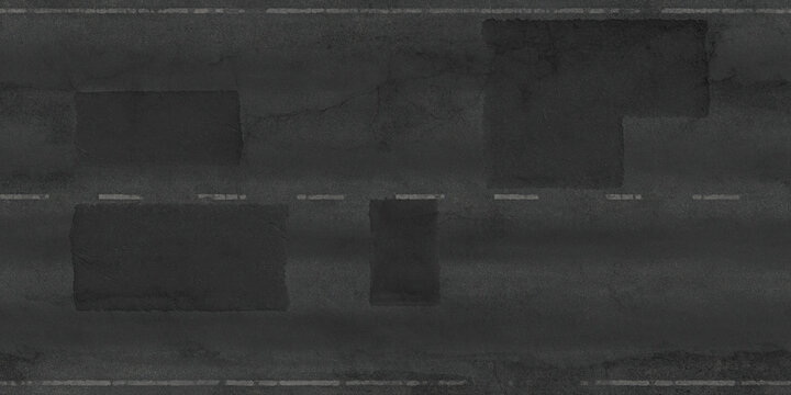 Seamless dark asphalt road surface texture with white lane dividing lines lane markings pavement texture street surface ground texture highway design road background construction material