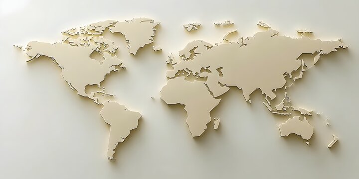 World Map with Routes