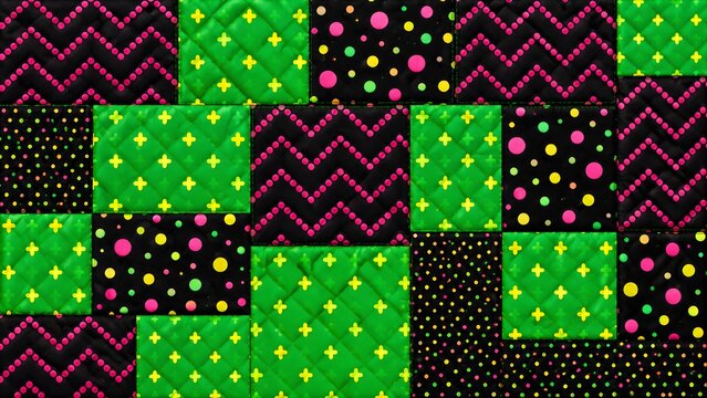 quilt patchwork with dot mix pattern art