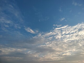 Fototapeta premium Beautiful blue sky with white clouds 