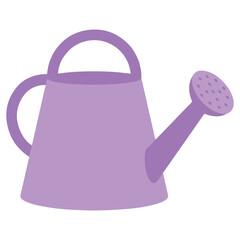 Purple garden watering can for plant care with garden tool gardening tool garden equipment watering pot © Nisha
