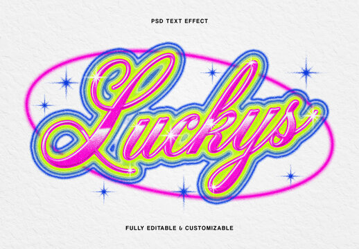 Airbrush Retro Text Effect
