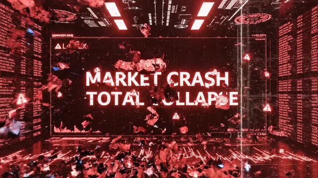 Stock market trading crash and growth data visualization