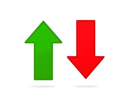 Green up and red down directional arrows.