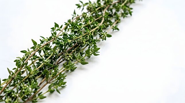 Fresh Thyme Sprigs Arranged