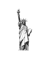 Statue of Liberty Vector Illustration Silhouette © MdShahin