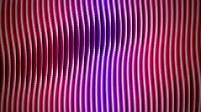 Vibrant Red And Purple Corrugated Slat Wave Motion Background Loop