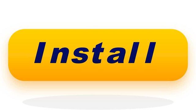 A yellow rectangular button displays the word install in dark blue sans-serif typography.