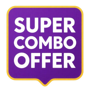 Super Combo Offer Speech Bubble Transparent Background