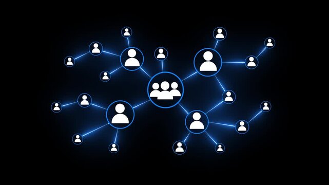 Audience segmentation and customer network targeting concept. Person selecting connected group icon. customer profiling, market segmentation, lead targeting, community reach digital marketing strategy