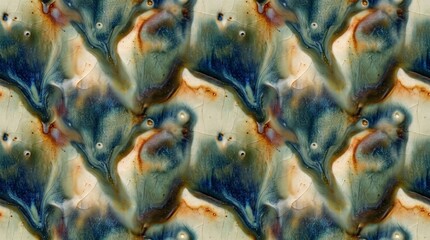 Fototapeta premium Seamless Ceramic Glaze Pattern with Flowing Glossy Pigment 