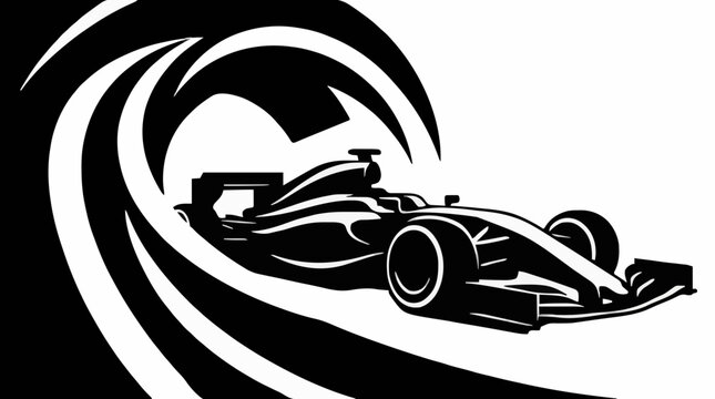 Dynamic vector illustration of a Formula 1 racing car at the F1 Malaysia Sepang Grand Prix event
