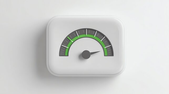 A modern speedometer with a sleek design.