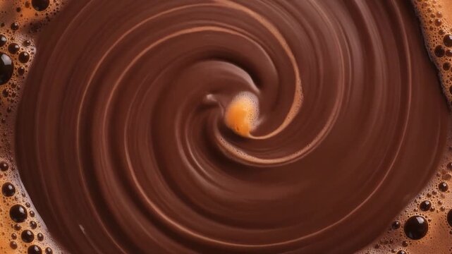 Rich Chocolate Swirl: A decadent swirl of dark chocolate creates a mesmerizing pattern, with a hint of orange zest adding a burst of color and flavor, perfect for a gourmet indulgence.