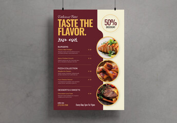 Food Menu Flyer Template