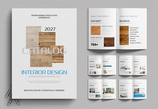 Modern Interior Design Catalog Template for Furniture and Home Decor
