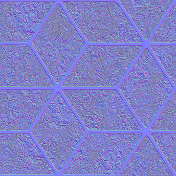 Textured Stone Diamond Tile Normal Map