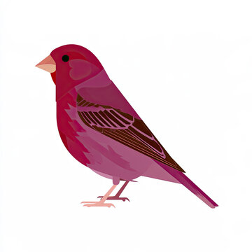 elegant purple finch flat vector design on a transparent background