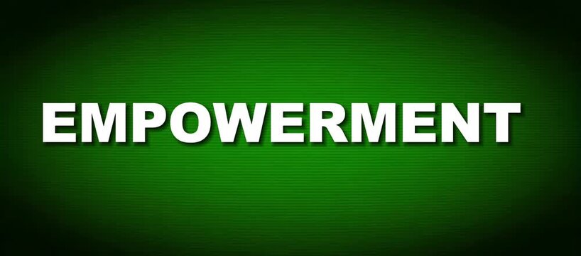 Empowerment and Personal Agency for Leadership Growth and Workplace Development Animated Text Loop