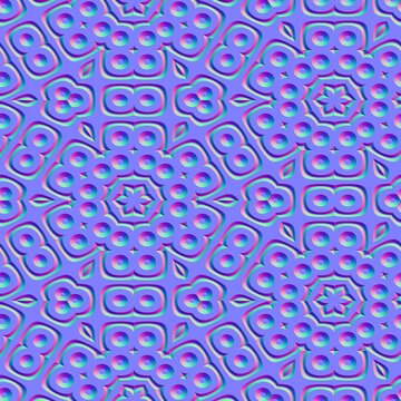 Clean Geometric Mandala Normal Map Texture