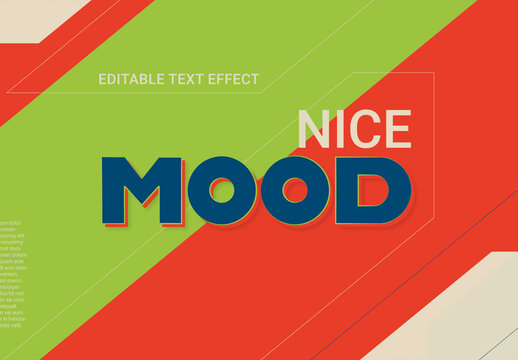 Editable Text Effect With Modern Geometric Shapes
