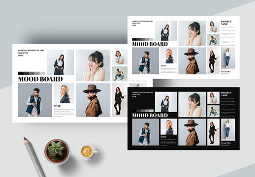 Modern Mood Board Template Layout