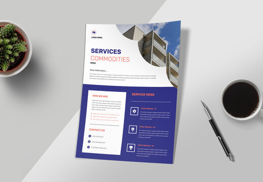 Services Commodities Flyer Template Layout