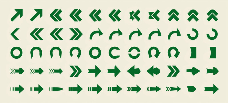 Green recycling arrows icons set with circular economy symbols and eco-friendly infographic elements