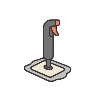 Spray bottle and mop icon