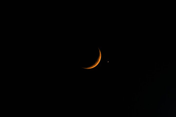 Moon and Venus conjunction on 16.09.2026 © Deepak