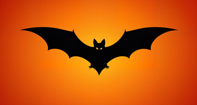 bats silhouette for halloween design
