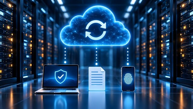 Secure cloud synchronization and encrypted data migration from multiple devices to server infrastructure