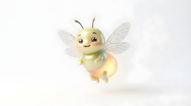 Cute Honey Bee Insect 3D Character Render