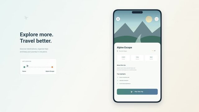 Travel Planning Mobile App Interface Design Concept