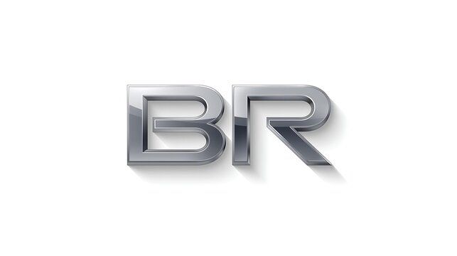 Modern BR initials logo design template