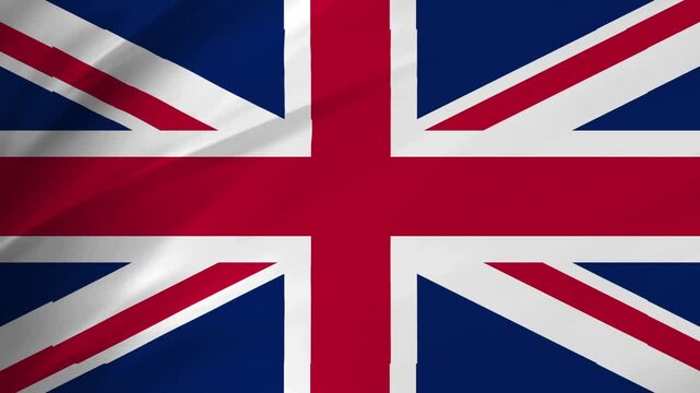 UK flag waving smoothly