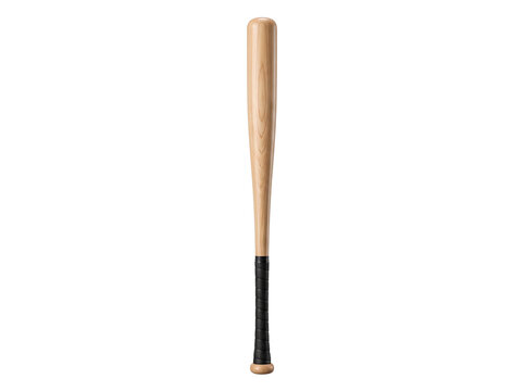 High-quality 3D render of a baseball bat, isolated on dark background