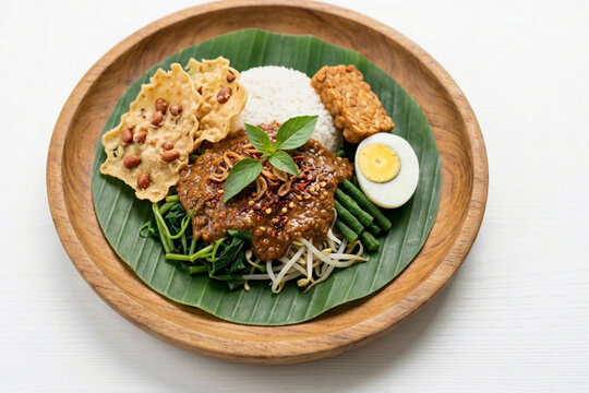 vegetables with peanut sauce or pecel
